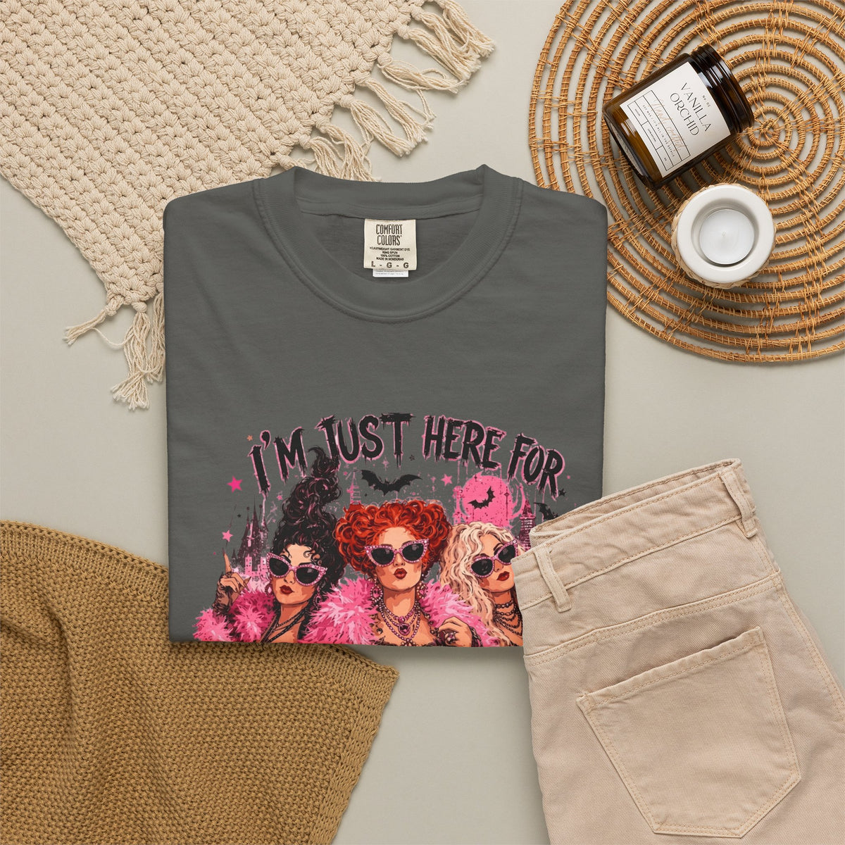 Hocus Pocus Graphic T Shirt Im Just Here for the Hocus Pocus Halloween Tee