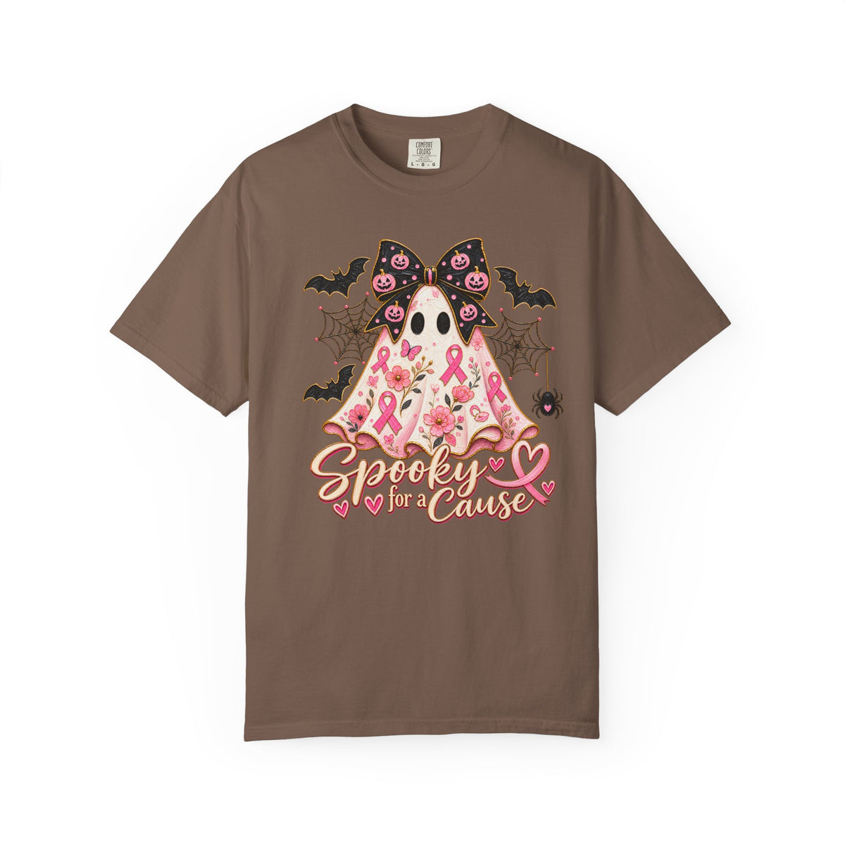 Pink Ribbon Ghost T shirt | Halloween Breast Cancer Awareness