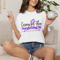 Caring for Them Forgetting Me T shirt | Alzheimer Awareness Purple Ribbon
