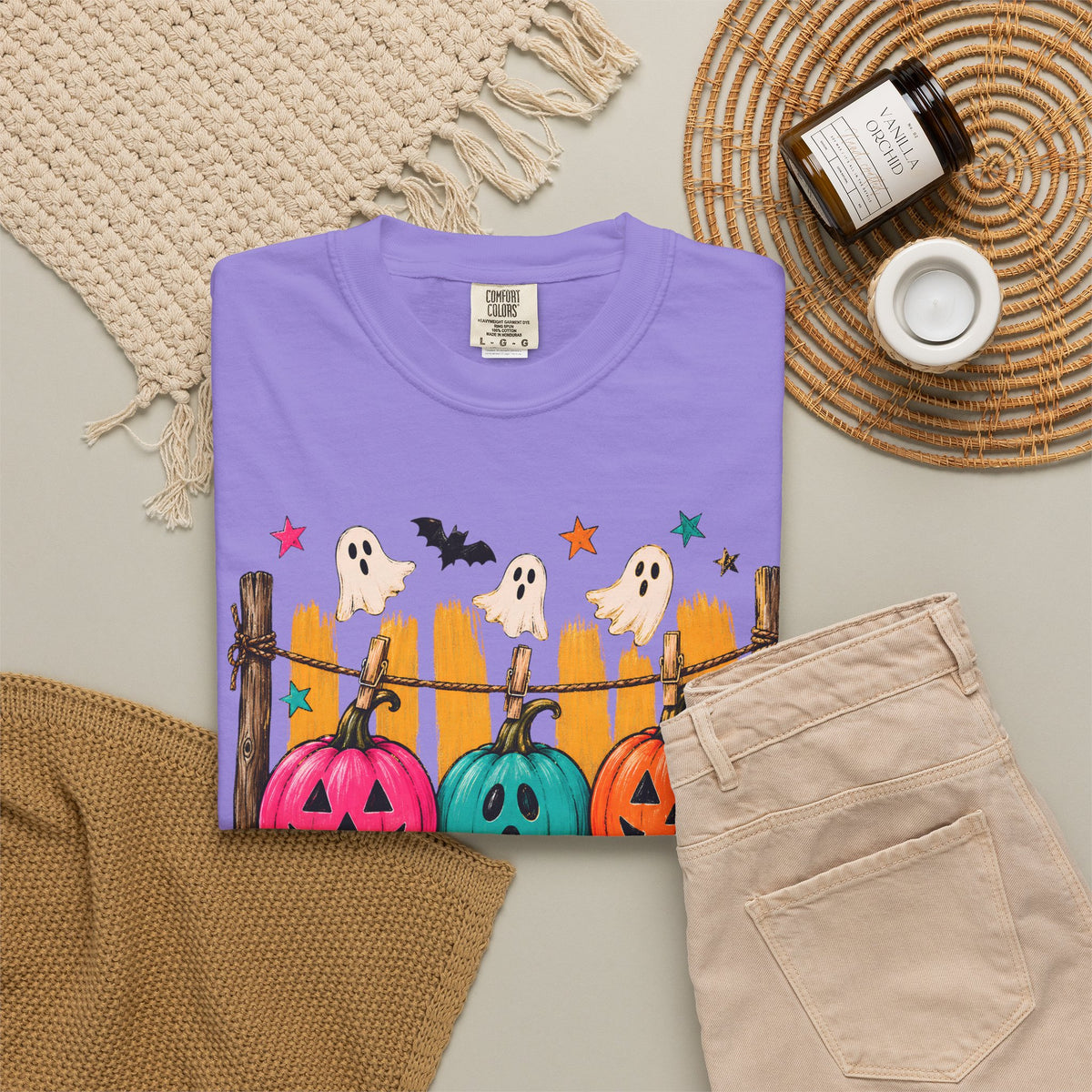 Halloween Pumpkins and Ghosts T Shirt Cute Jack O Lantern Halloween Tee