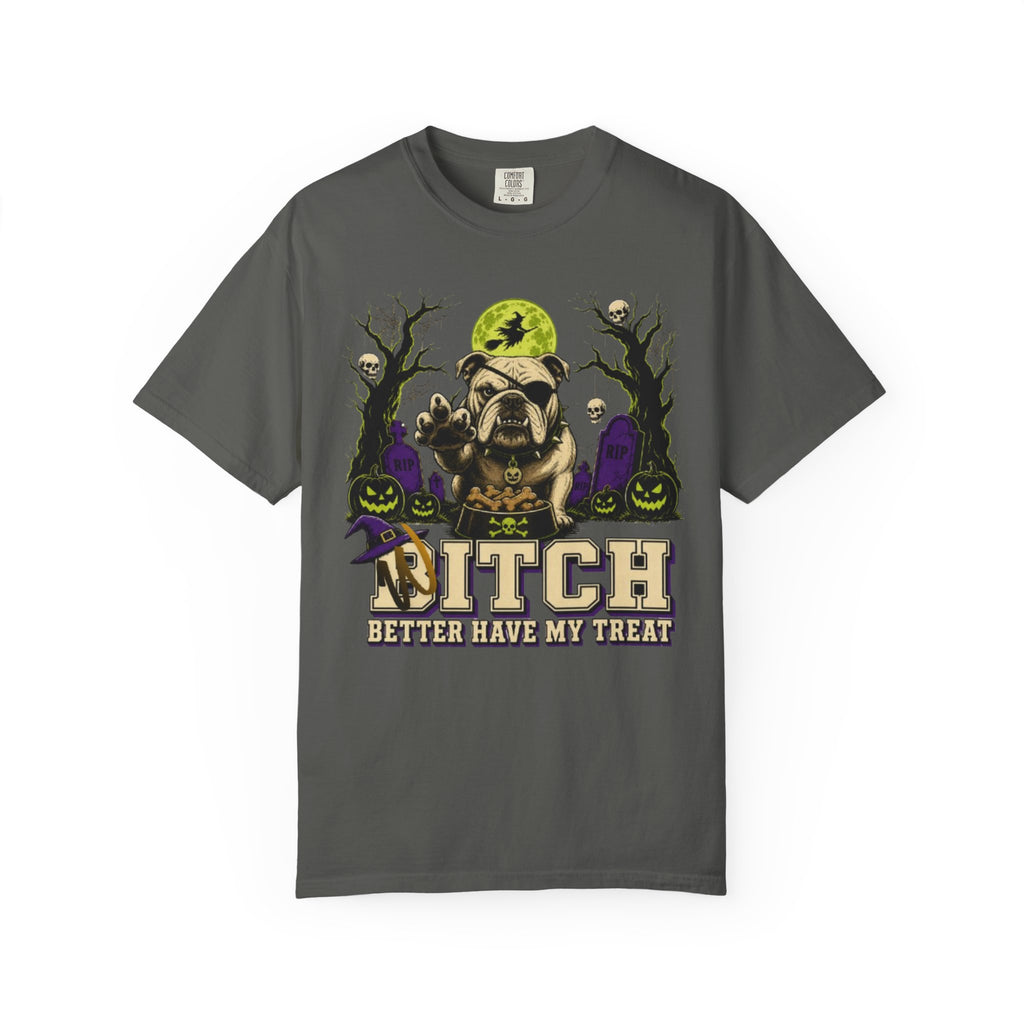 Halloween Bulldog T Shirt Bitch Better Have My Treat Spooky Costume Tee