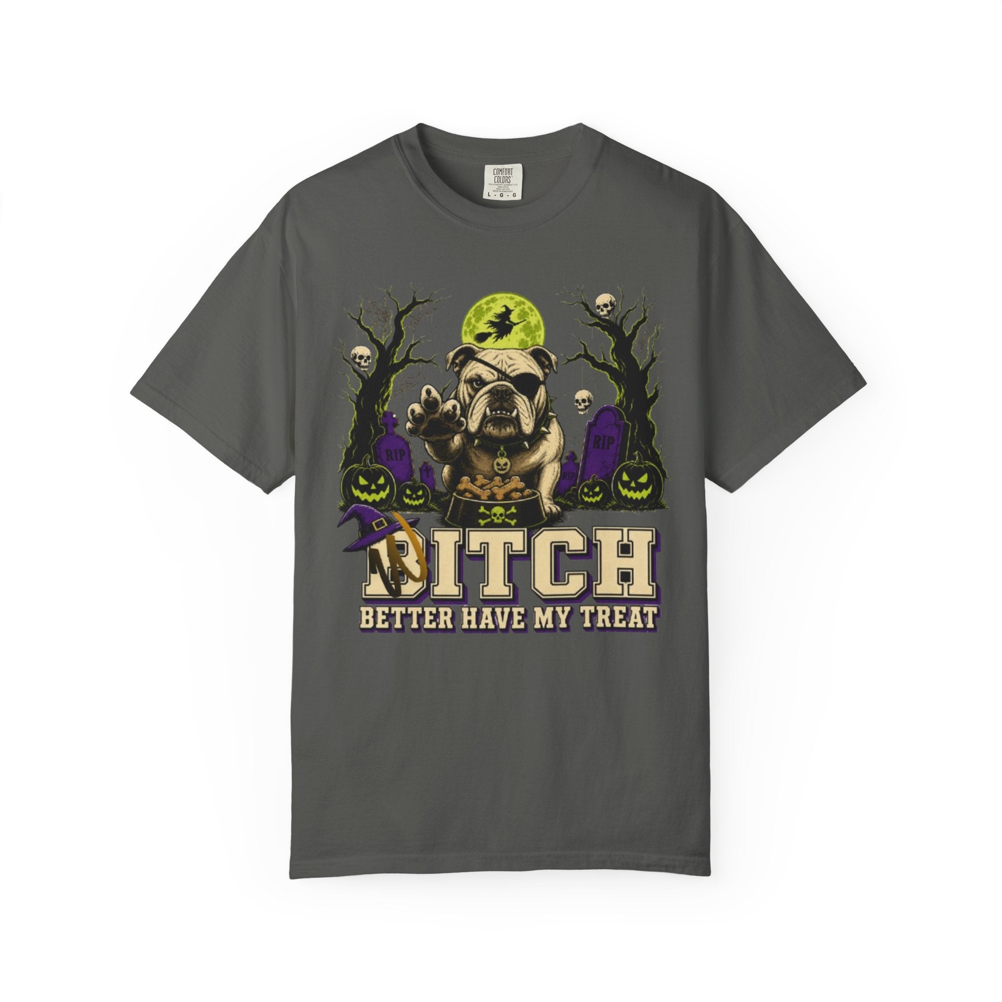 Halloween Bulldog T Shirt Bitch Better Have My Treat Spooky Costume Tee