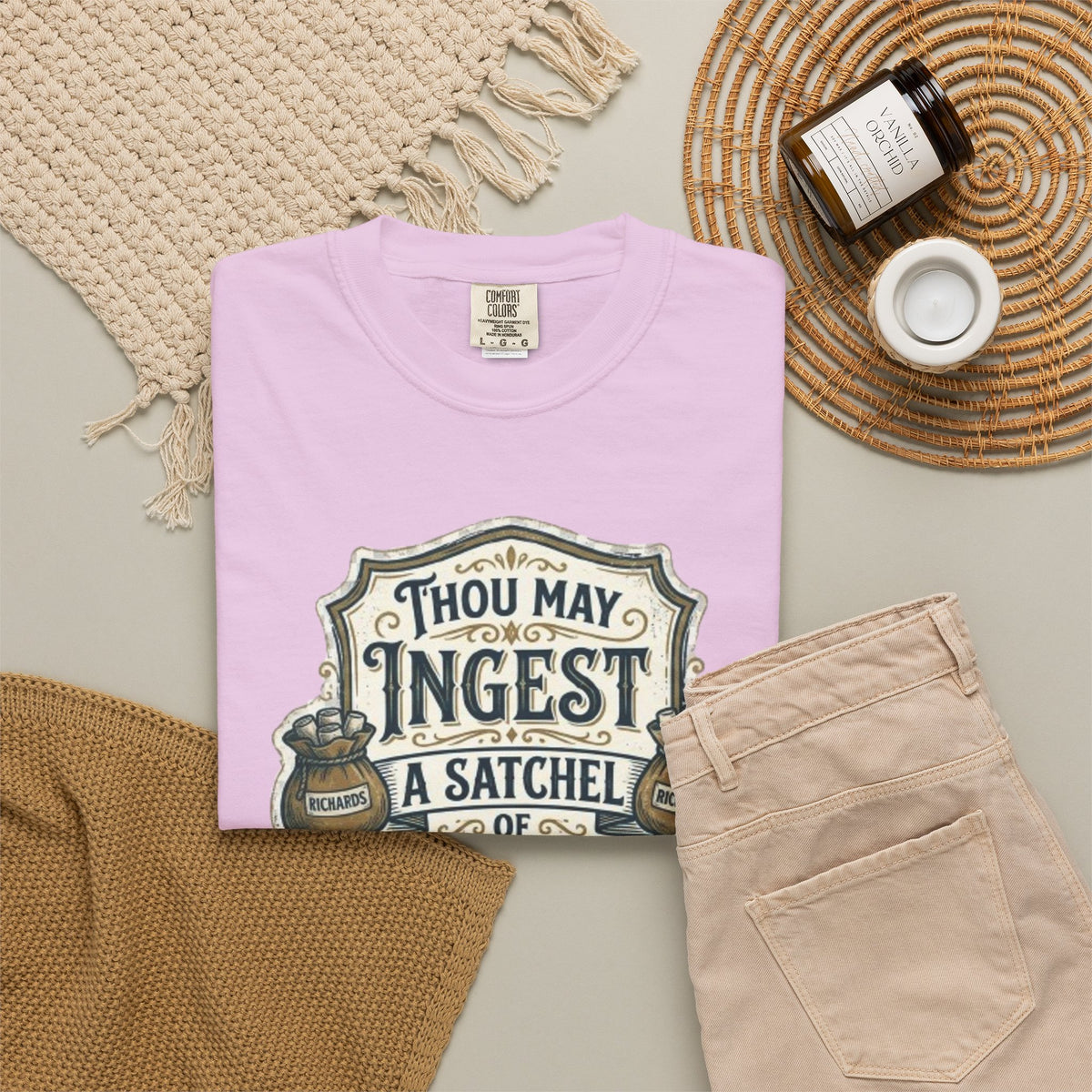 Tee Shirt Thou May Ingest a Satchel of Richards Vintage Apothecary Graphic
