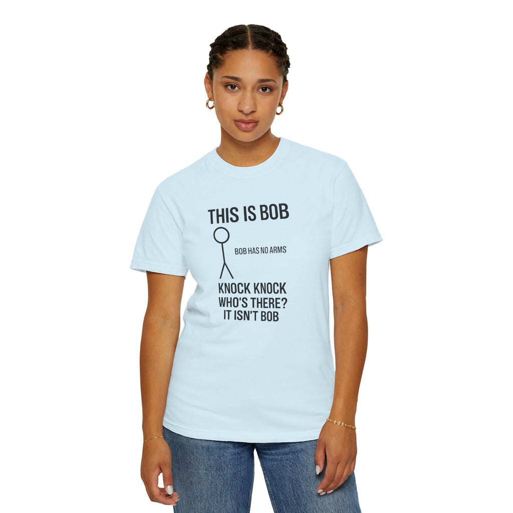 Bob Knock Knock T Shirt Funny Stick Figure This Is Bob Graphic Tee