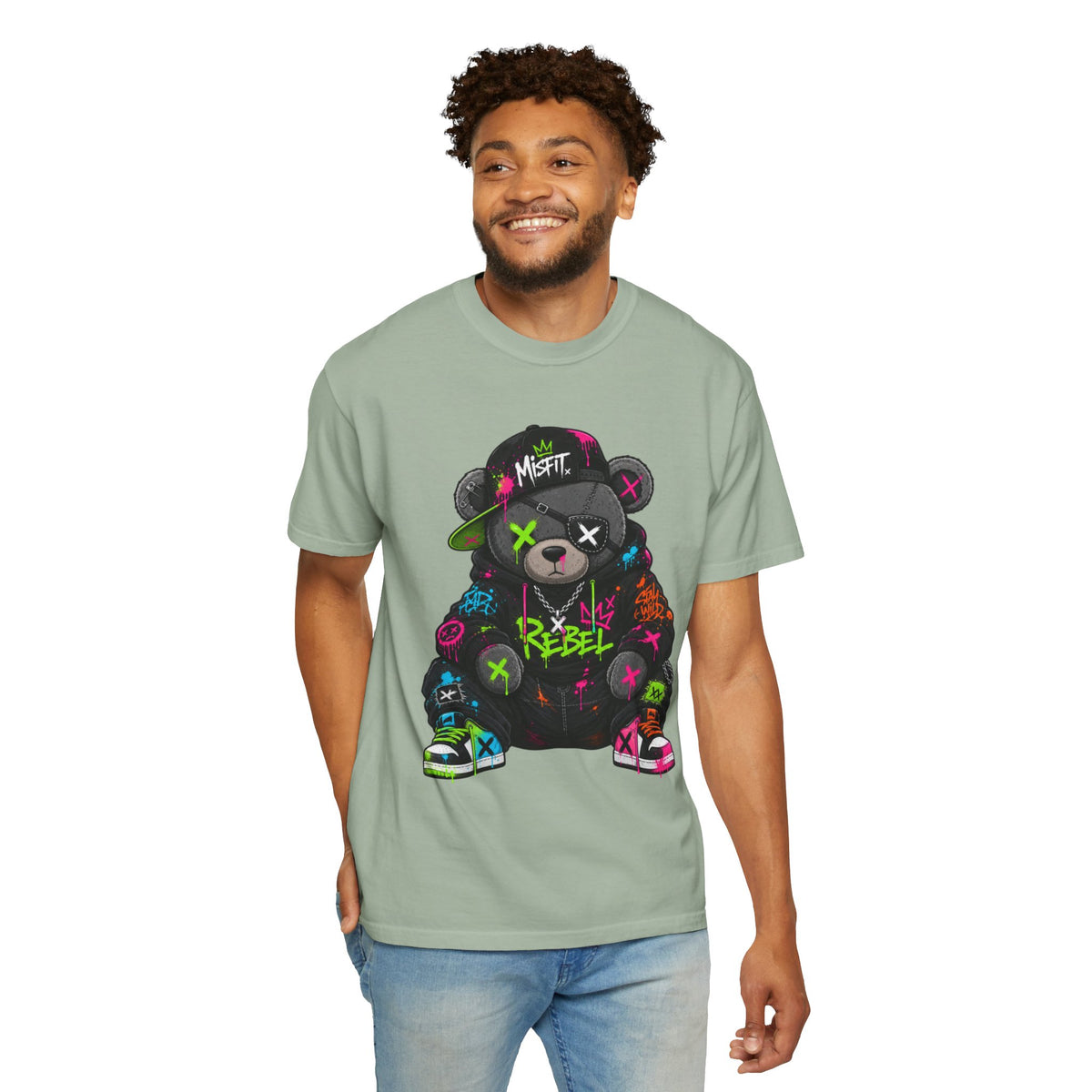 Rebel Graffiti Bear T Shirt