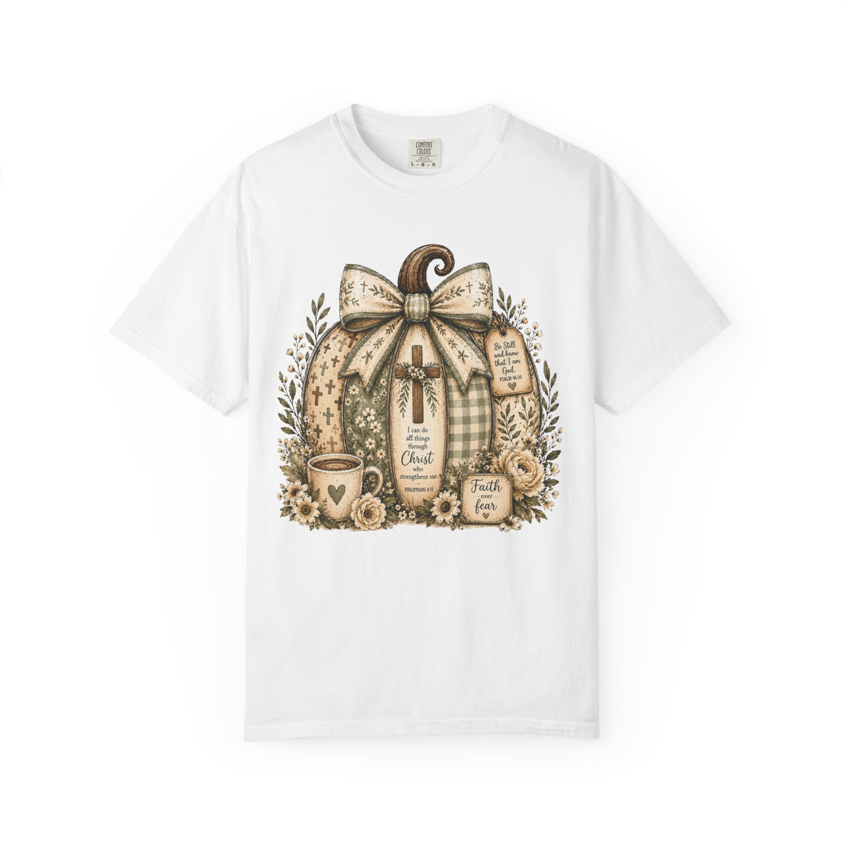 Pumpkin Blessings Tee Rustic Autumn Pumpkin with Grateful Heart Design