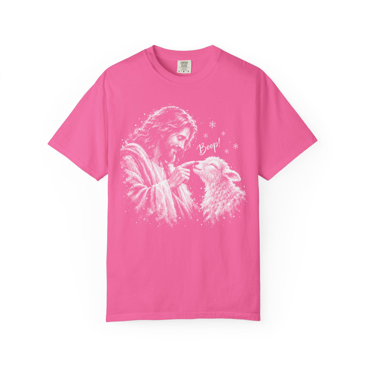 Jesus Boop Shirt, Jesus and Lamb Christian T-Shirt, Cute Faith Based Tee, Funny Jesus Shirt, Religious Gift for Women, Christian Graphic Tee
