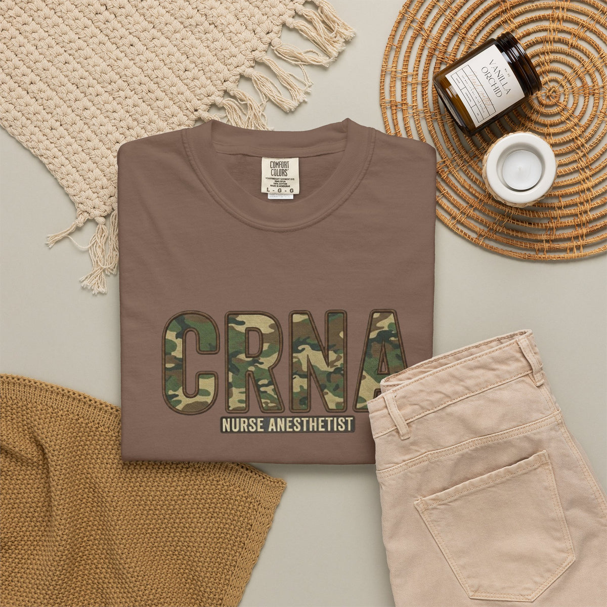 CRNA Camo T-Shirt — Nurse Anesthetist Military Style