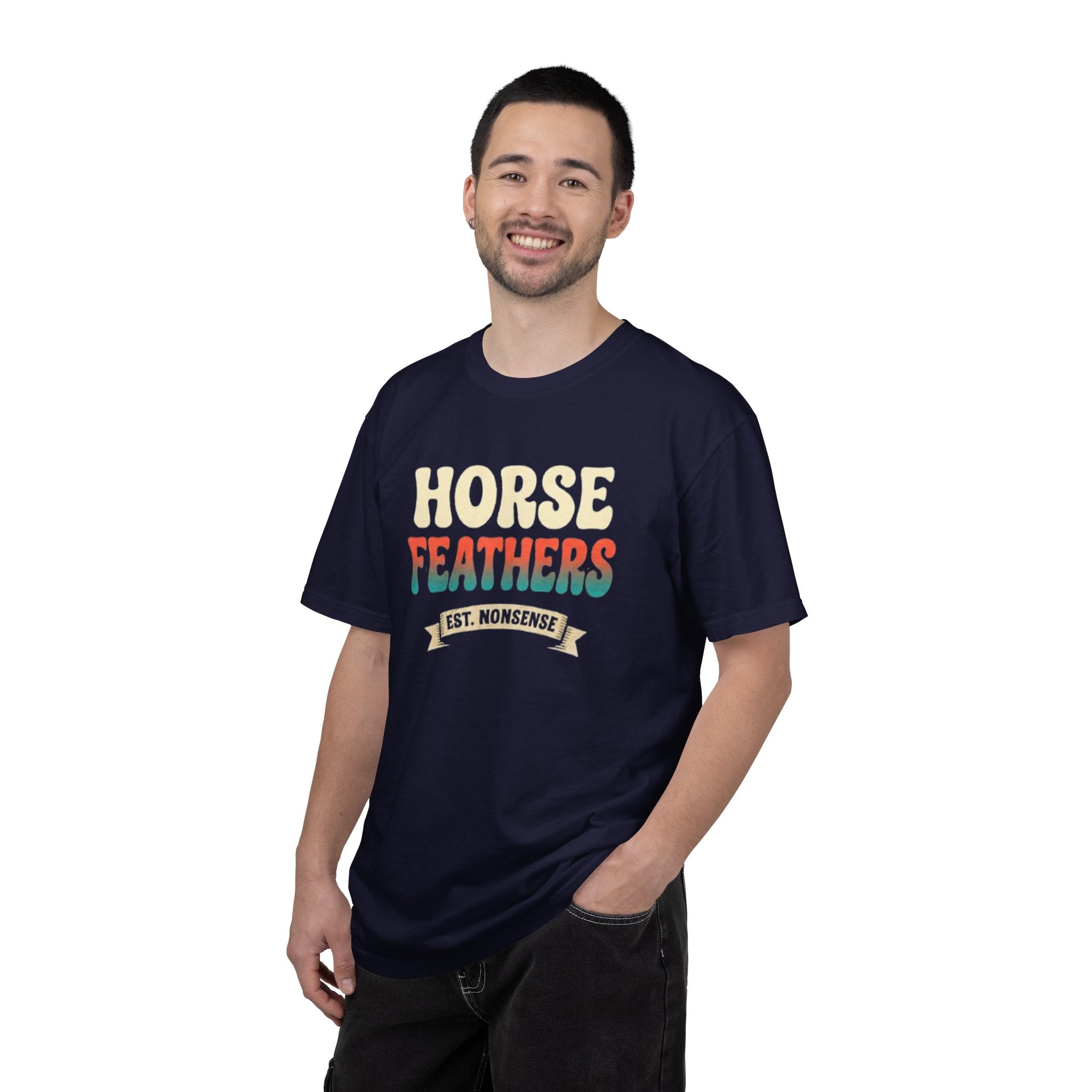 Horse Feathers Graphic T-Shirt Vintage Retro Logo Tee