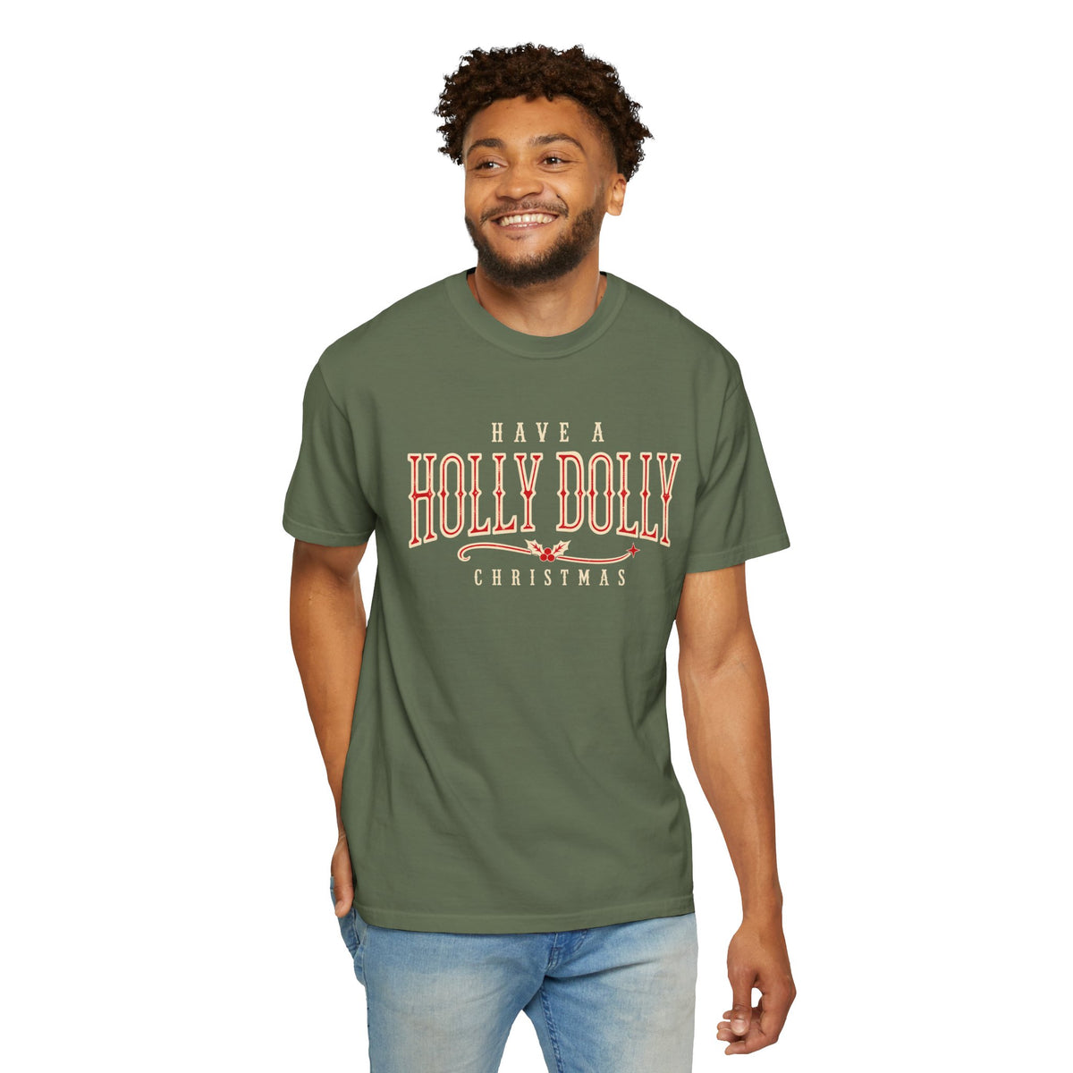 Have a Holly Dolly Christmas Shirt, Western Christmas Tee, Country Christmas Shirt, Retro Holiday T-Shirt, Southern Christmas Gift