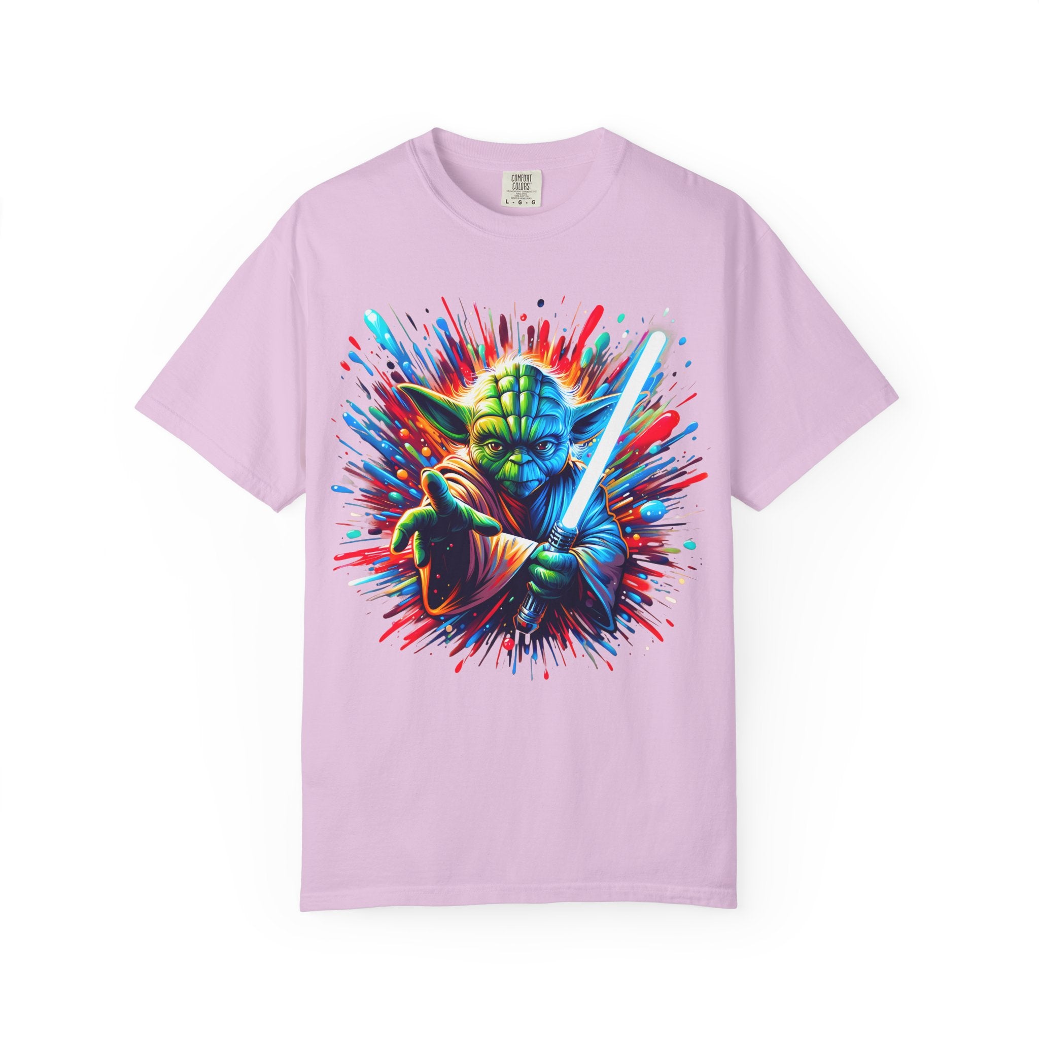 Galaxy Warrior T Shirt Color Splash Lightsaber Art