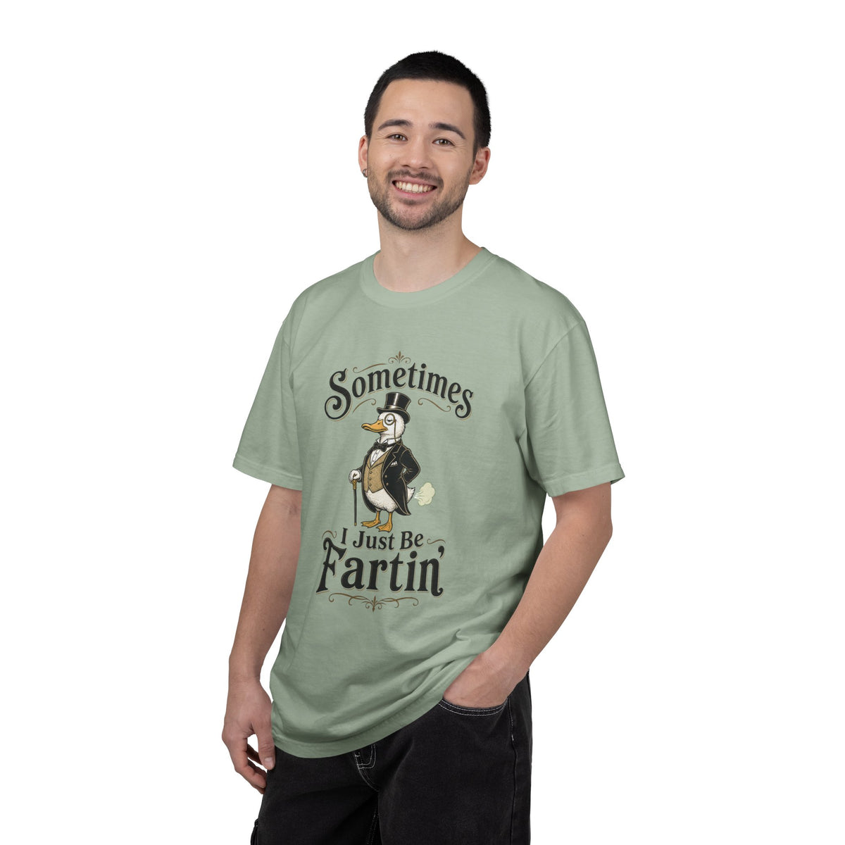 Sometimes I Just Be Fartin Tee Shirt Humorous Vintage Duck Graphic Tee