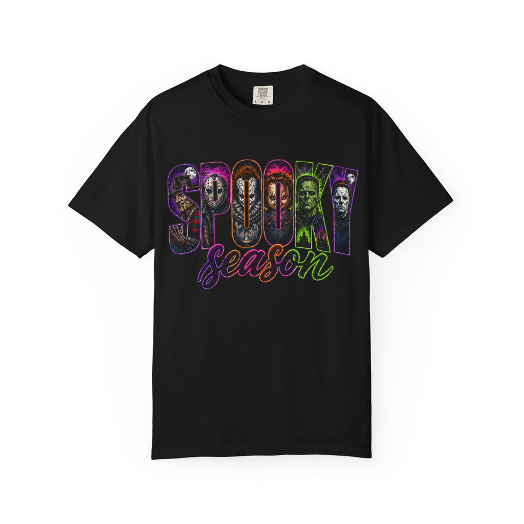 Spooky Season Graphic T Shirt Halloween Horror Movie Mask Design