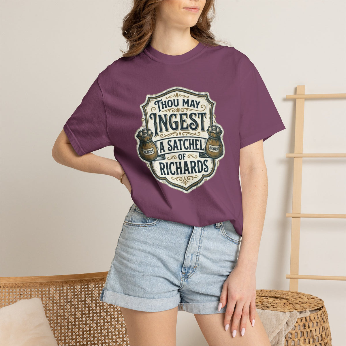 Tee Shirt Thou May Ingest a Satchel of Richards Vintage Apothecary Graphic