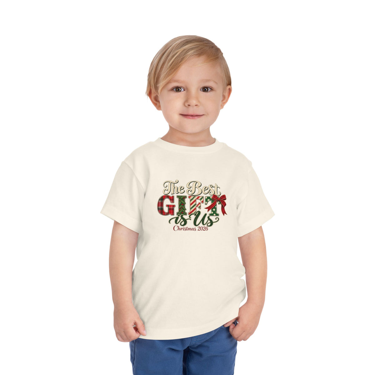 Matching Family Christmas Shirts 2026, Adult Youth Toddler Christmas Tees, The Best Gift Is Us, Vintage Holiday Family Photo Outfits