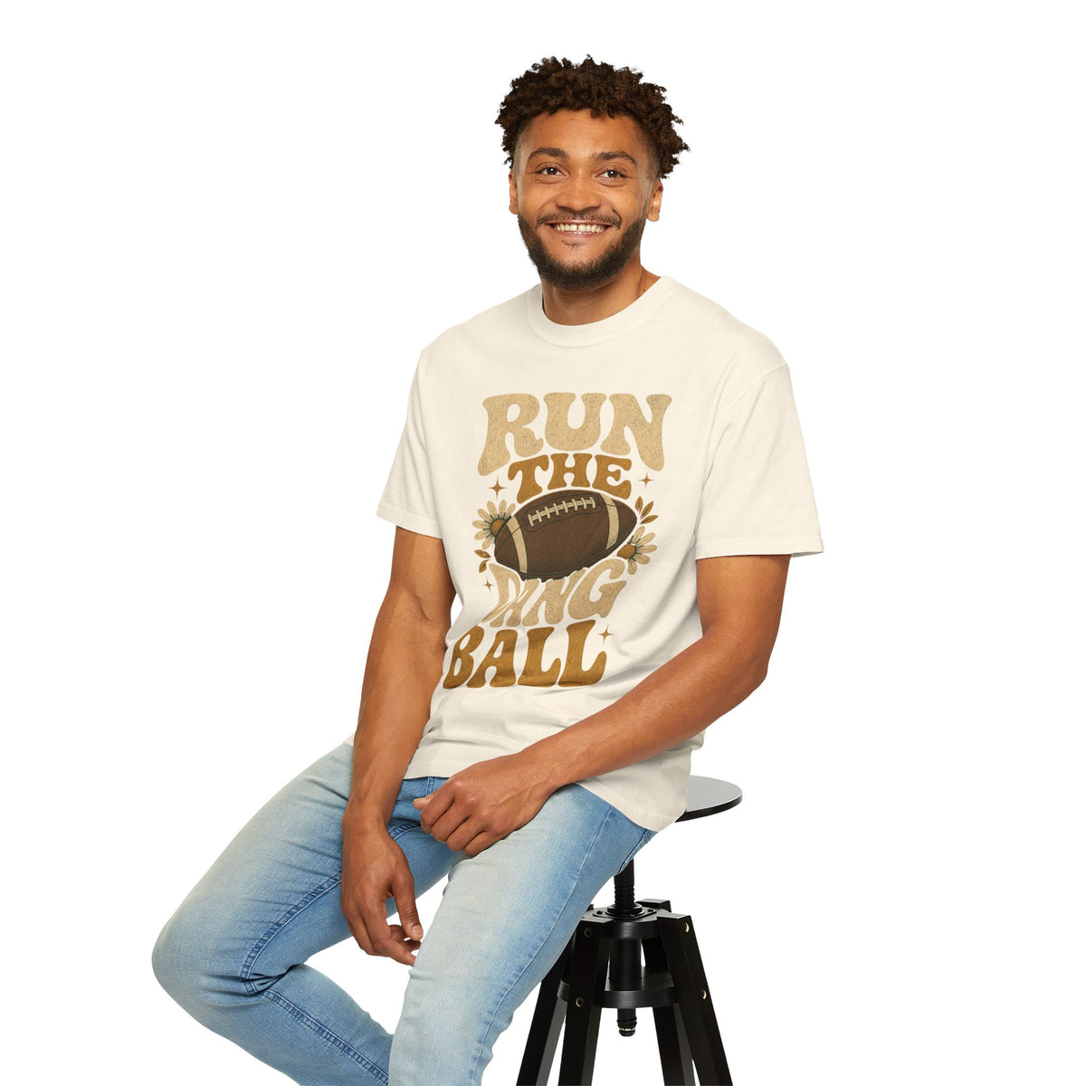 Run the Dang Ball Football T Shirt Retro Gridiron Graphic Tee