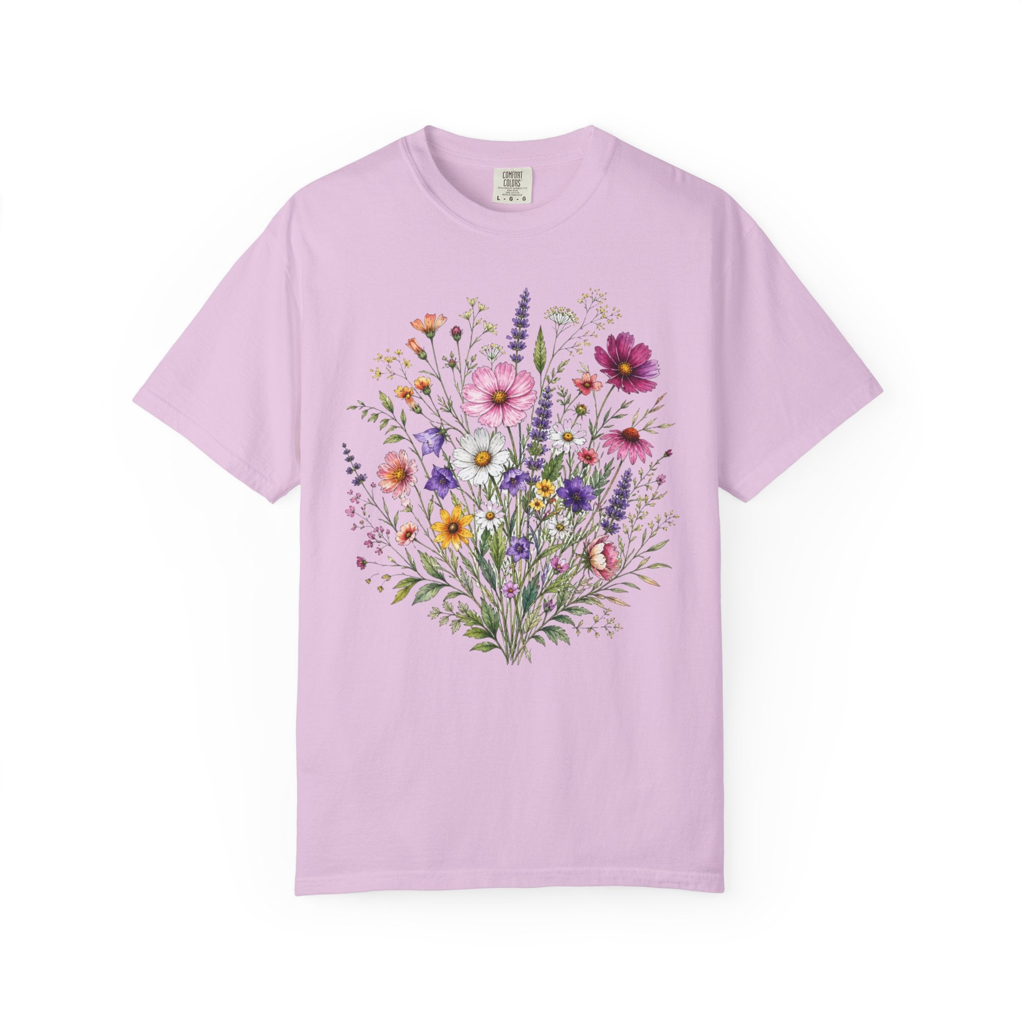 Floral Bouquet T Shirt Wildflower Garden Graphic Tee