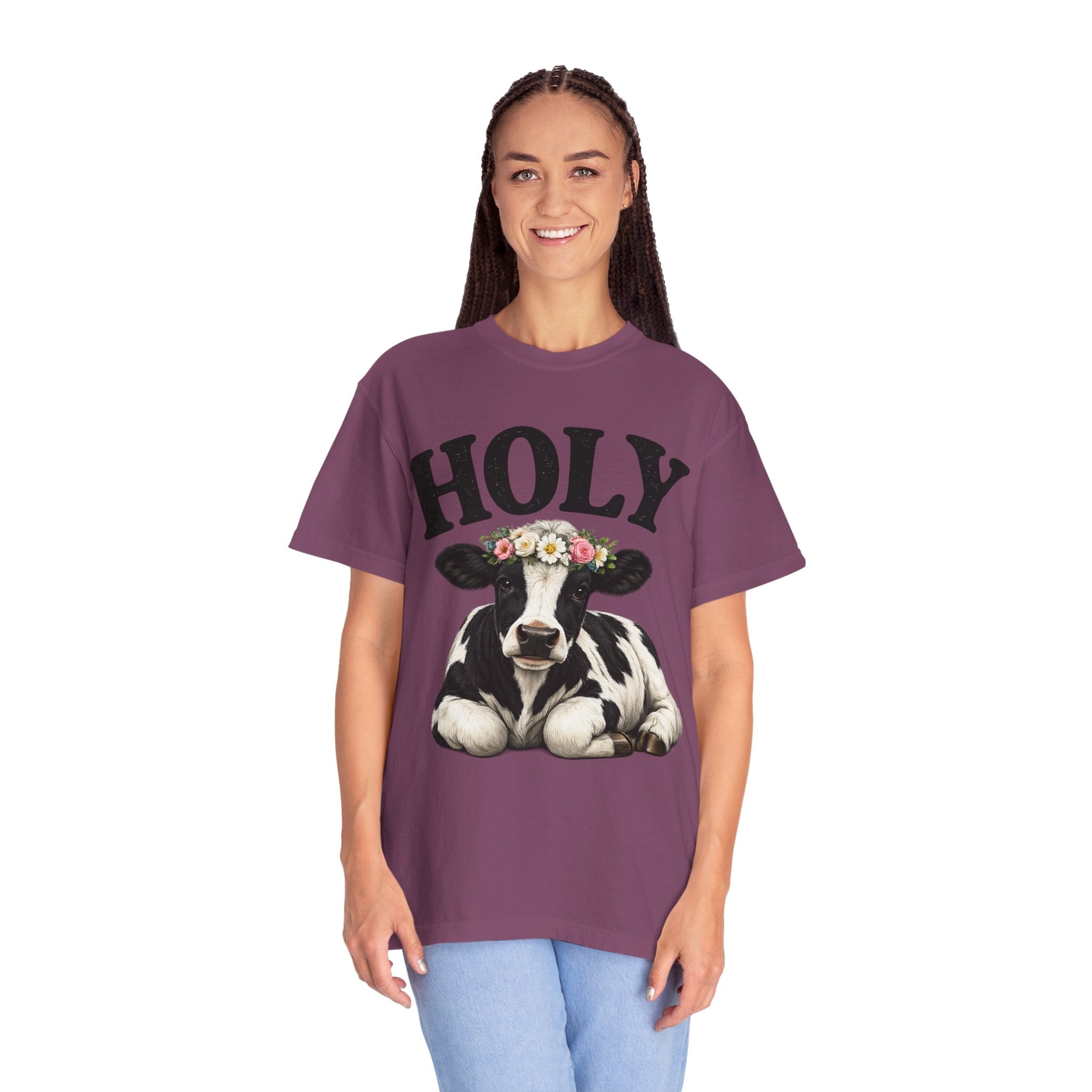 Holy Cow Floral Crown T Shirt