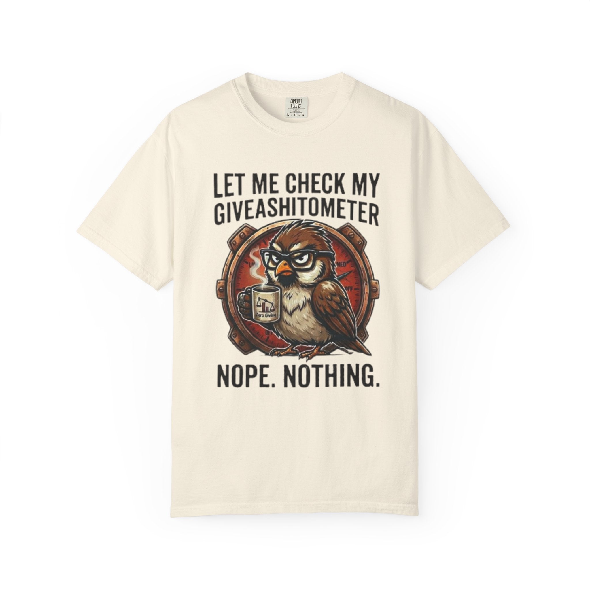 Let Me Check My Giveashitometer TShirt Funny Owl Graphic Tee