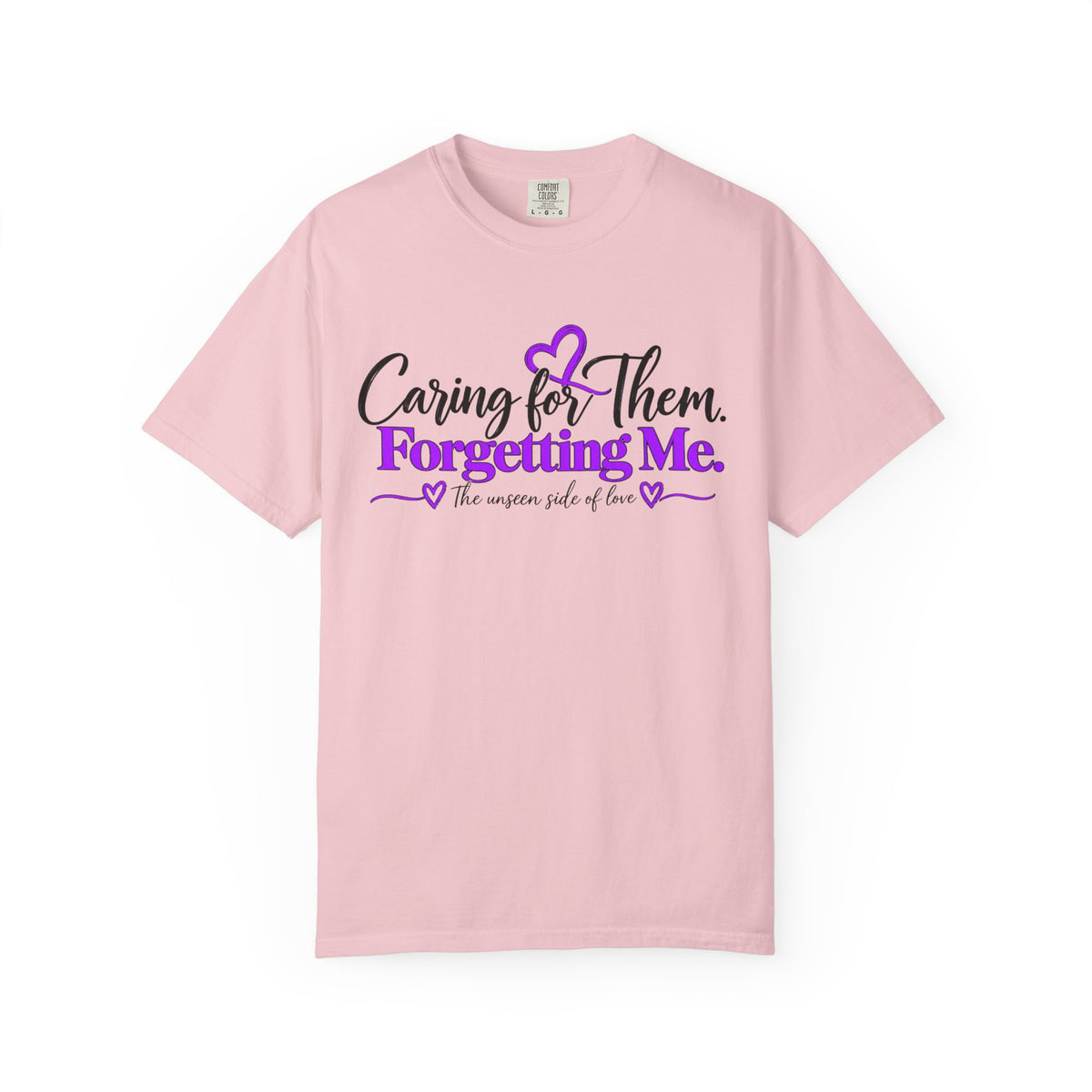 Caring for Them Forgetting Me T shirt | Alzheimer Awareness Purple Ribbon