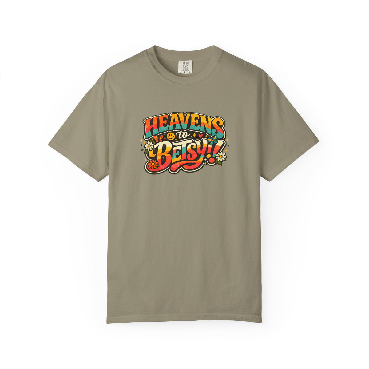 Heavens to Betsy! Retro Floral Graphic T Shirt