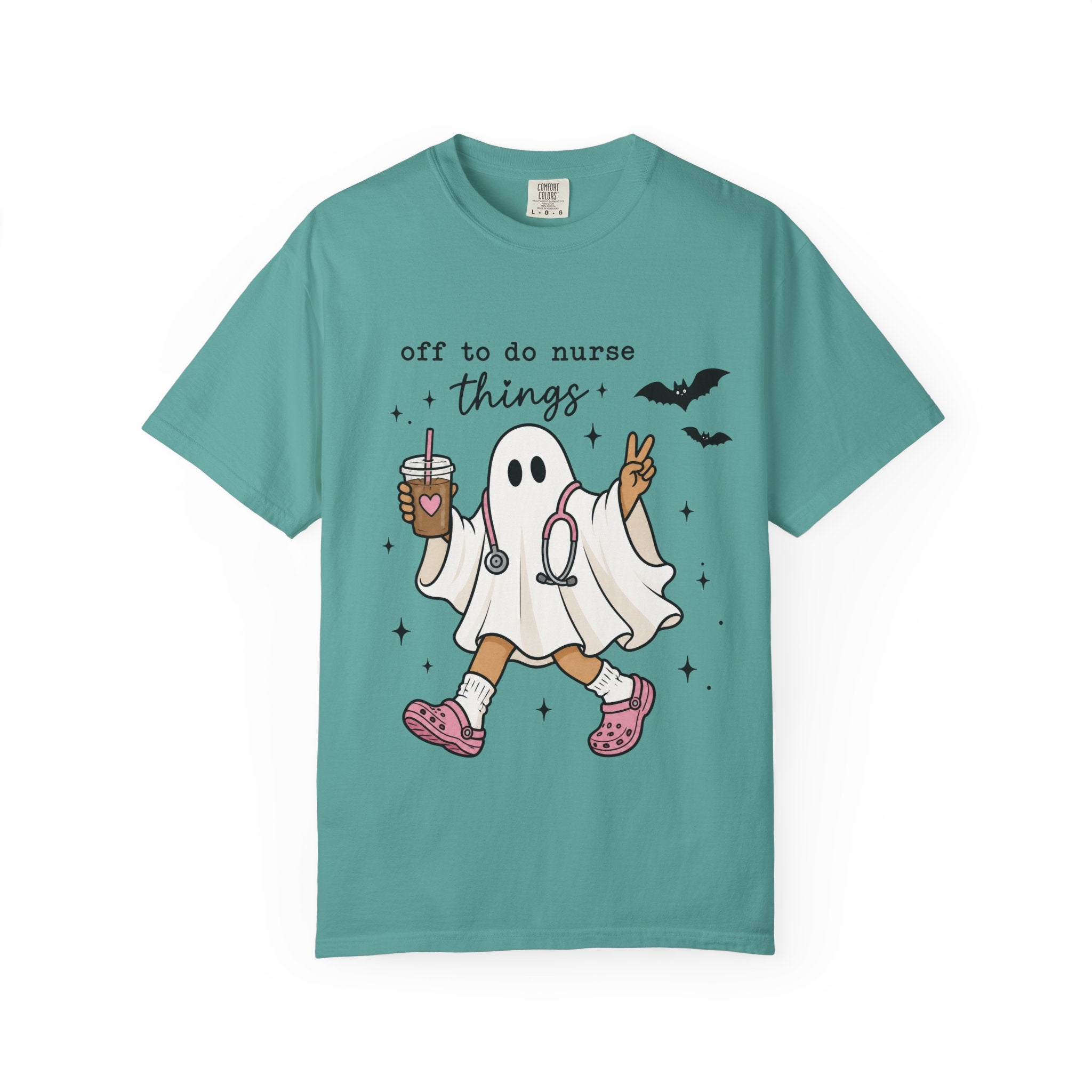 Nurse Ghost Halloween T Shirt Off to Do Nurse Things Cute Medical Costume Tee