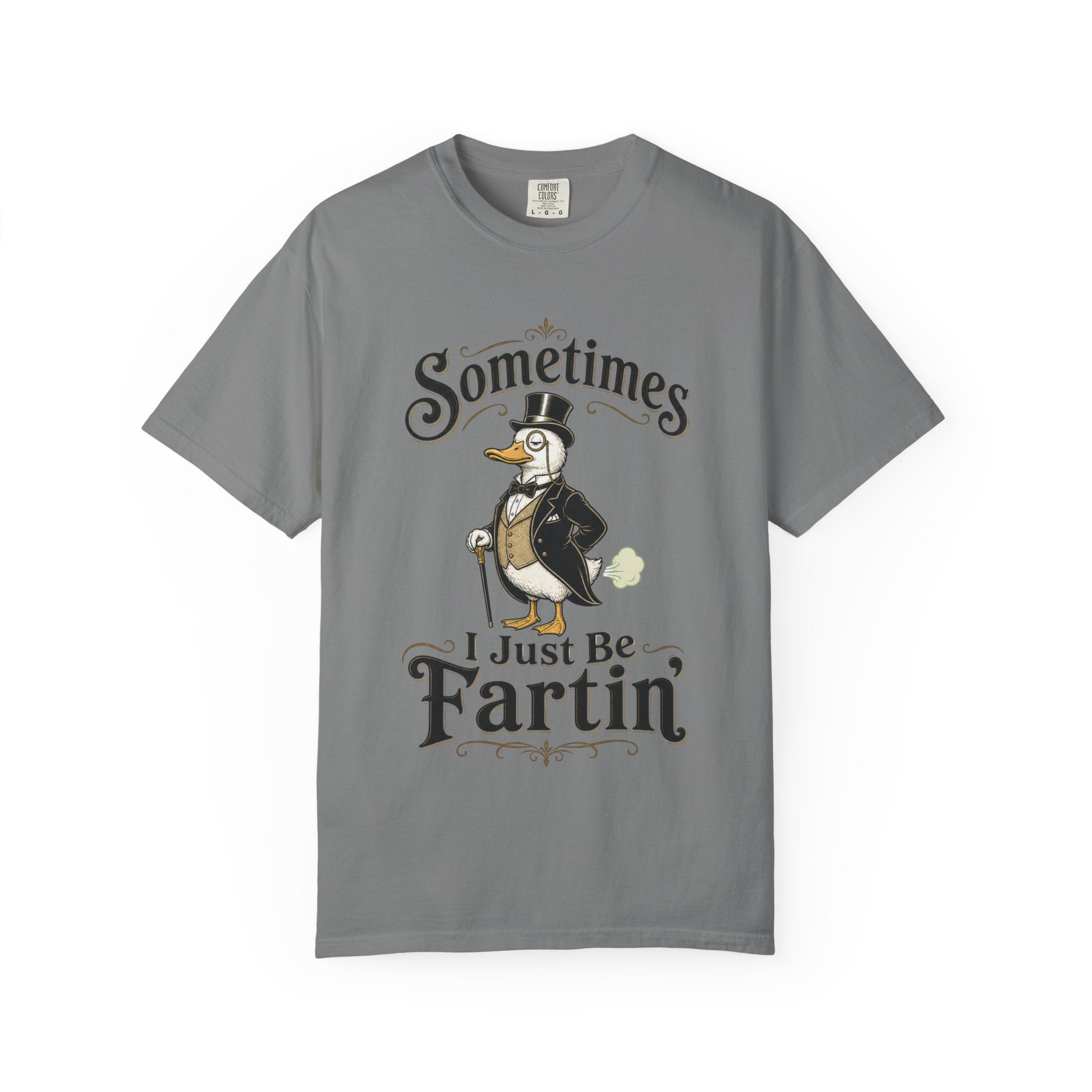 Sometimes I Just Be Fartin Tee Shirt Humorous Vintage Duck Graphic Tee