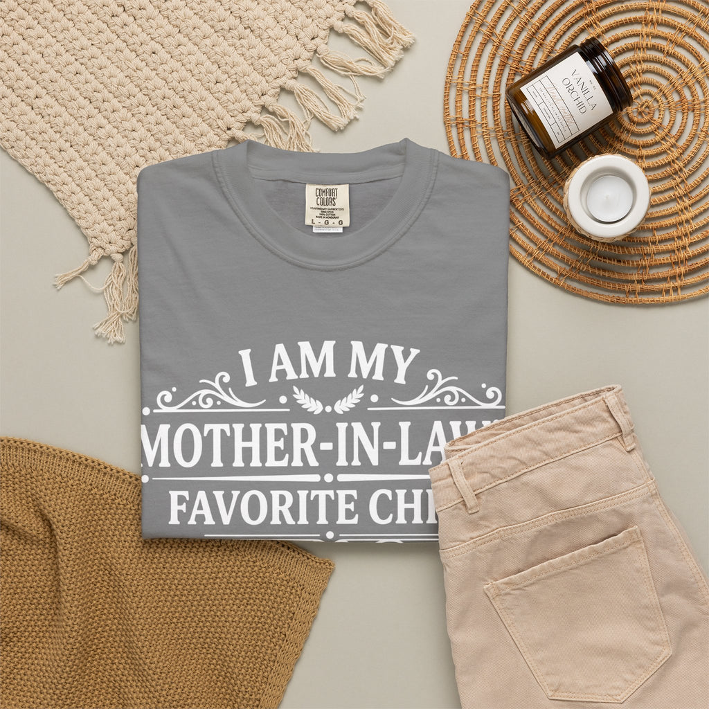 Mother in Laws Favorite Child T Shirt Funny Family Gift Tee