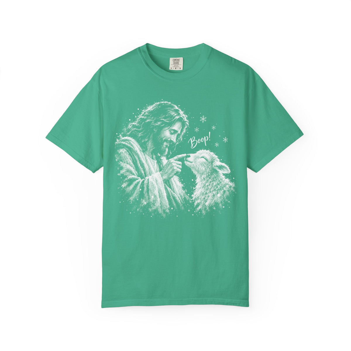 Jesus Boop Shirt, Jesus and Lamb Christian T-Shirt, Cute Faith Based Tee, Funny Jesus Shirt, Religious Gift for Women, Christian Graphic Tee
