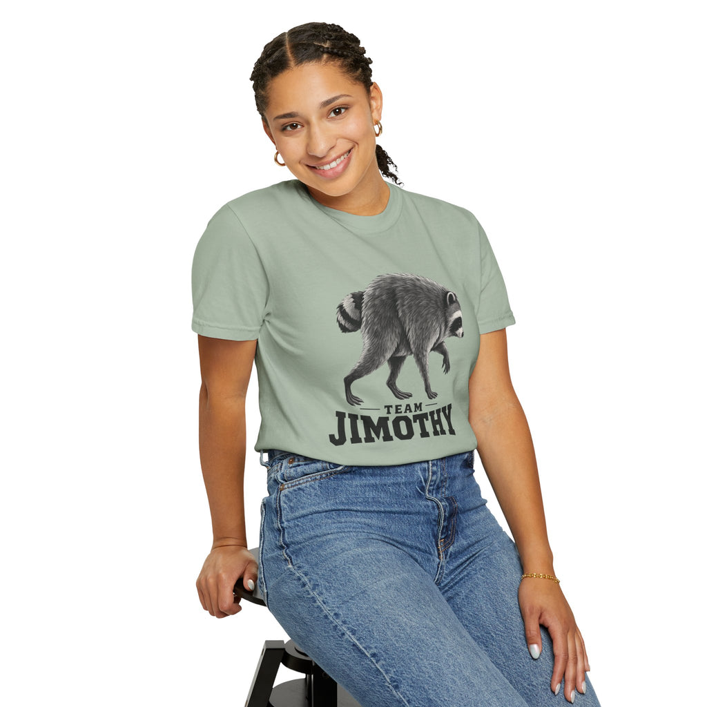 Team Jimothy Raccoon Garment Dyed Tee Shirt Vintage Wildlife Graphic Tee
