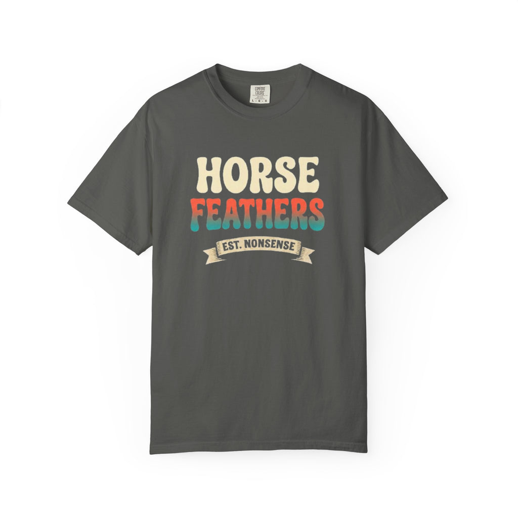 Horse Feathers Graphic T-Shirt Vintage Retro Logo Tee