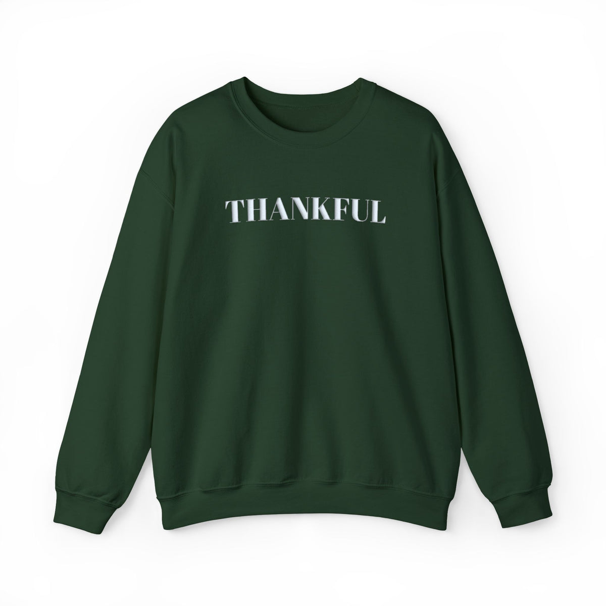 Thankful Puff Print, Thanksgiving Sweatshirt, Raised Letter Crewneck, Fall Sweatshirt, Thankful Shirt, Thanksgiving Gift, Puff Print Shirt