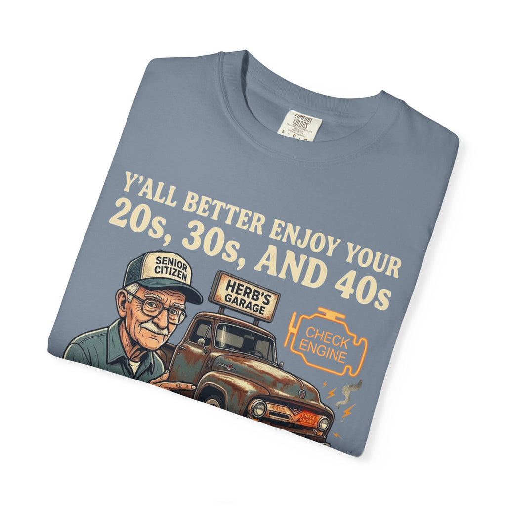 Check Engine Light Tee Shirt Funny Vintage Grandpa Truck Tee