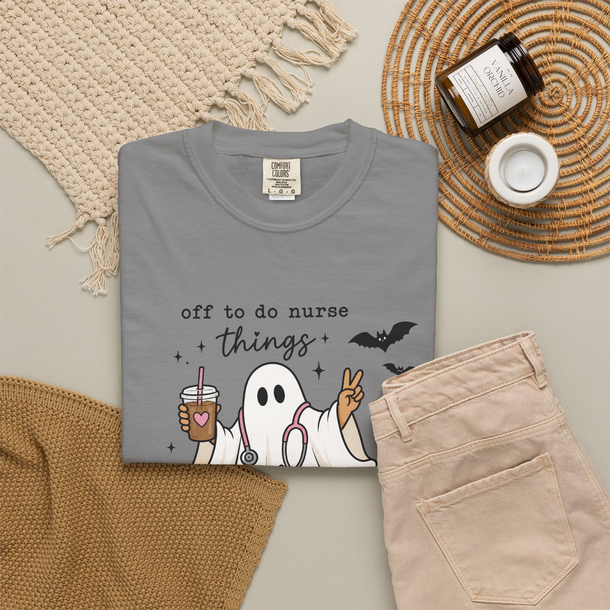 Nurse Ghost Halloween T Shirt Off to Do Nurse Things Cute Medical Costume Tee