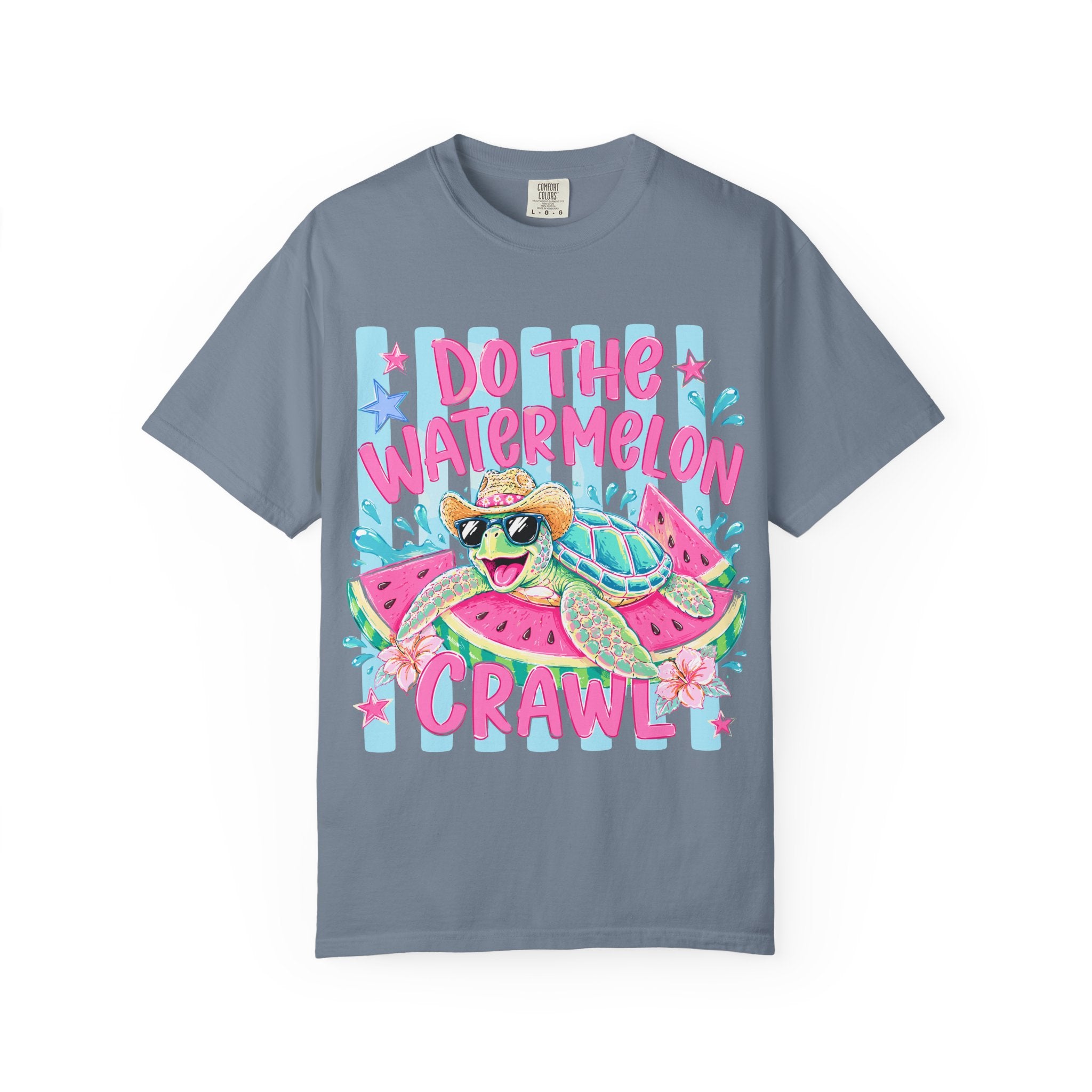 Do The Watermelon Crawl TShirt Cute Turtle Summer Graphic Tee