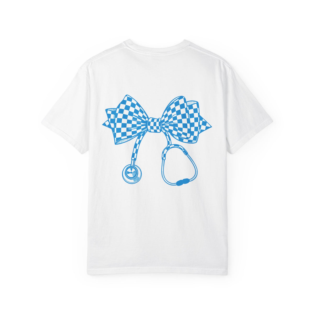 Checkerboard Stethoscope T Shirt Cute Nurse Doctor Medical Tee