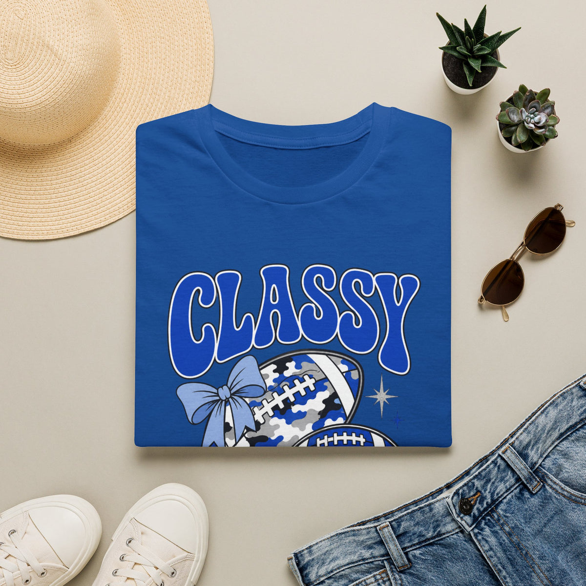 Classy Until Kickoff Football T Shirt