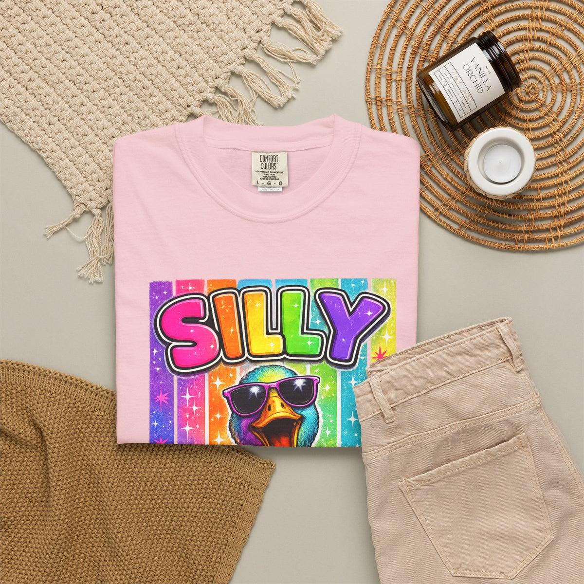 Silly Rainbow Goose T Shirt
