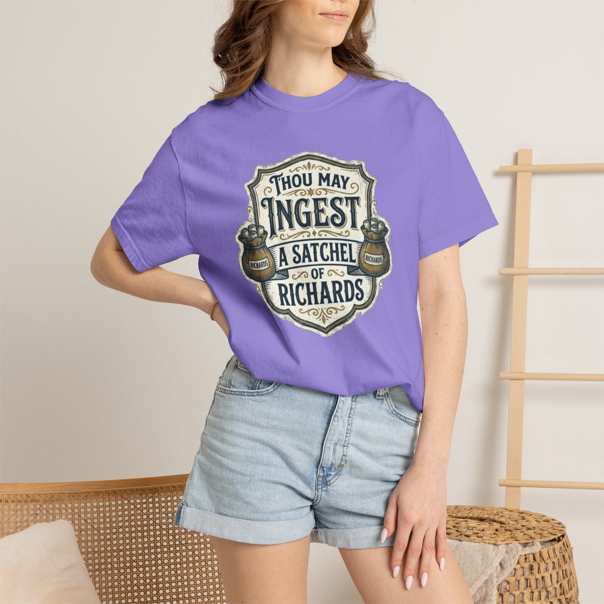 Tee Shirt Thou May Ingest a Satchel of Richards Vintage Apothecary Graphic