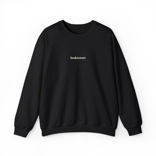 Booktrovert Embroidered Sweatshirt, Minimalist Book Lover Crewneck, Reader Gift, Bookish Clothing, Cozy Introvert Sweatshirt
