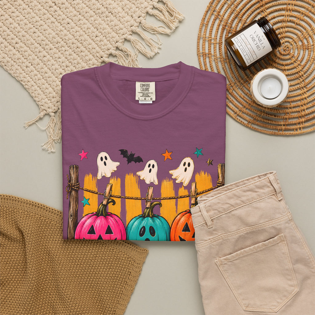 Halloween Pumpkins and Ghosts T Shirt Cute Jack O Lantern Halloween Tee