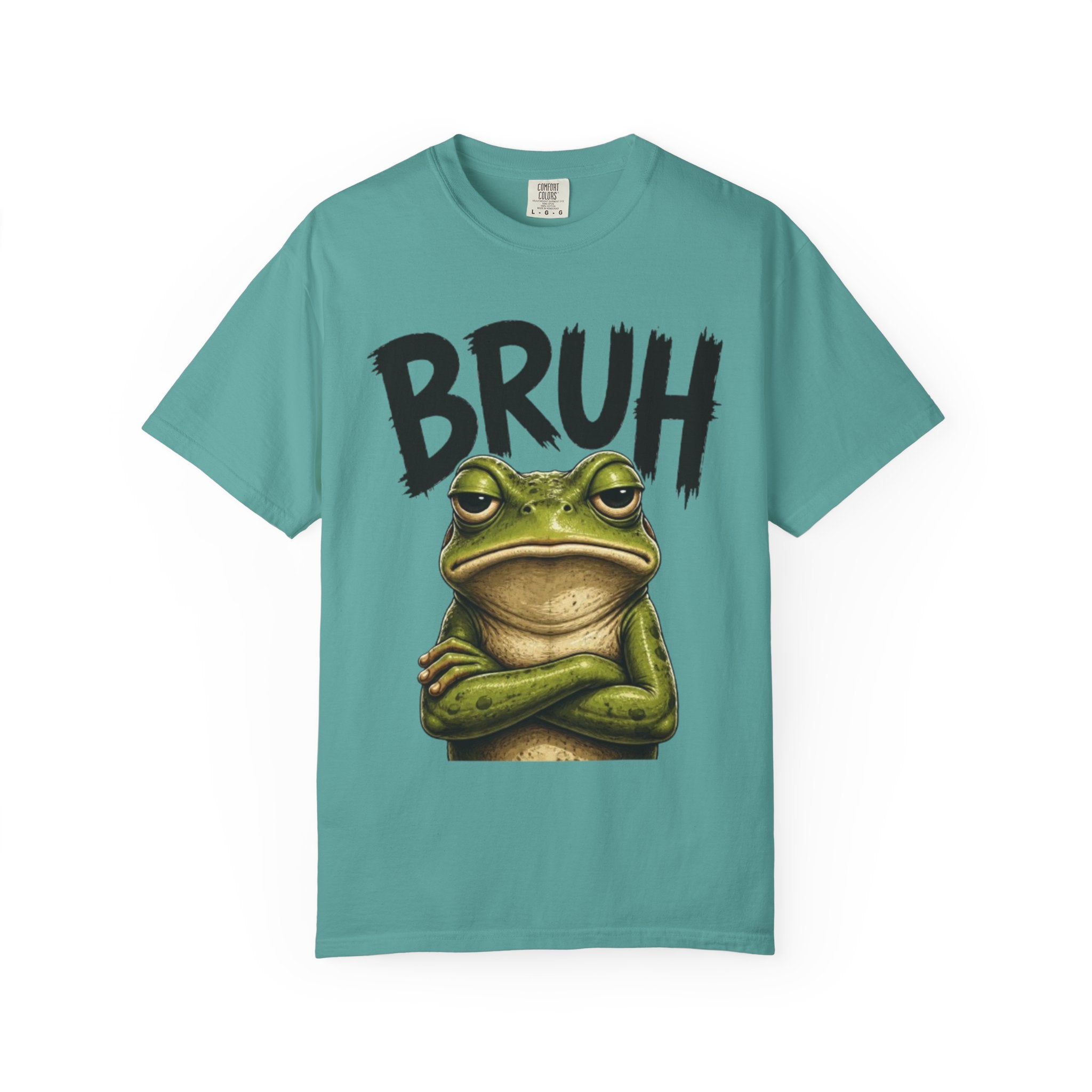 Bruh Frog T-Shirt Funny Grumpy Frog Graphic Tee