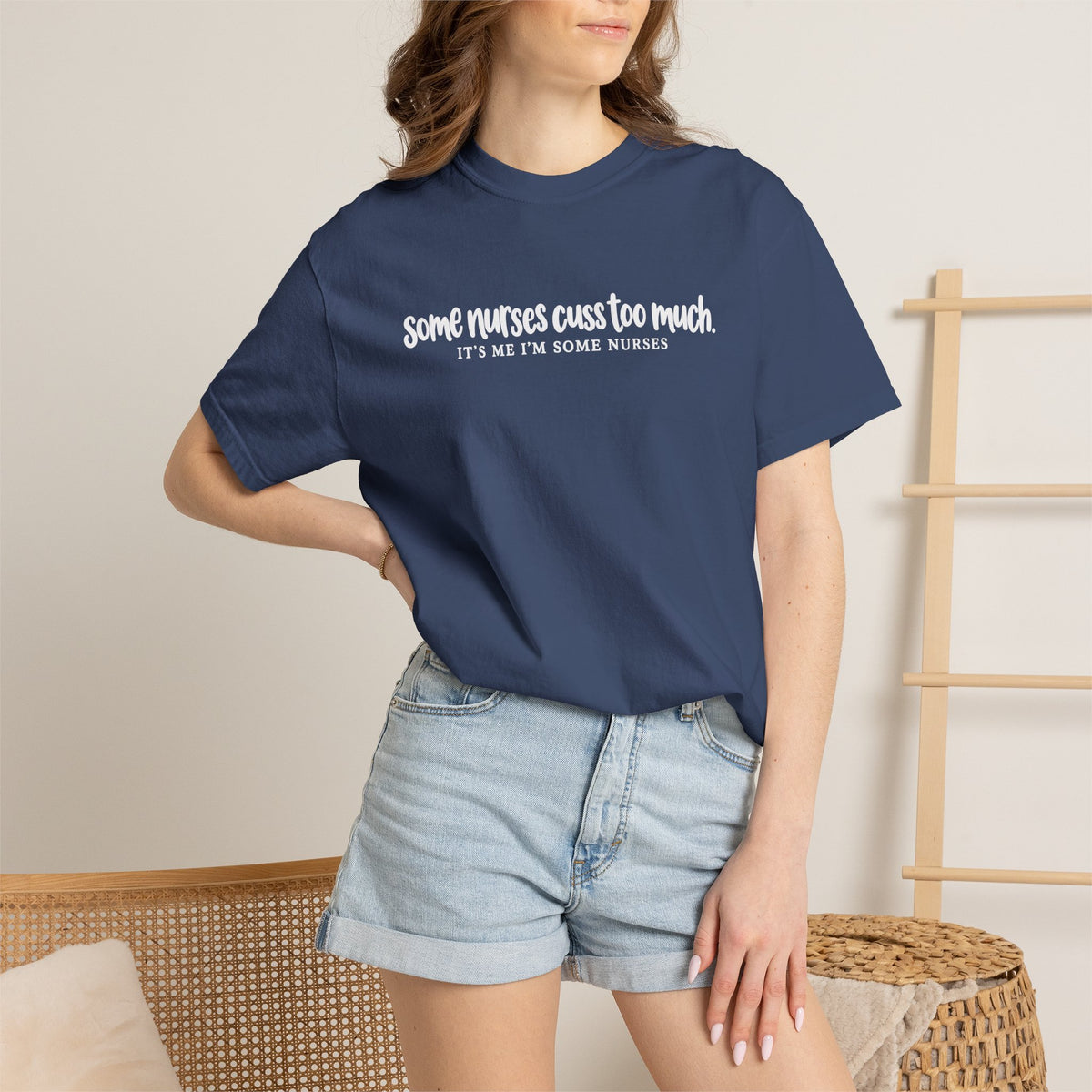 Funny Nurse Shirt, Some Nurses Cuss Too Much Tee, Nurse Humor T-Shirt, Comfort Colors Nurse Tee, Funny Nursing Gift, Healthcare Worker Shirt