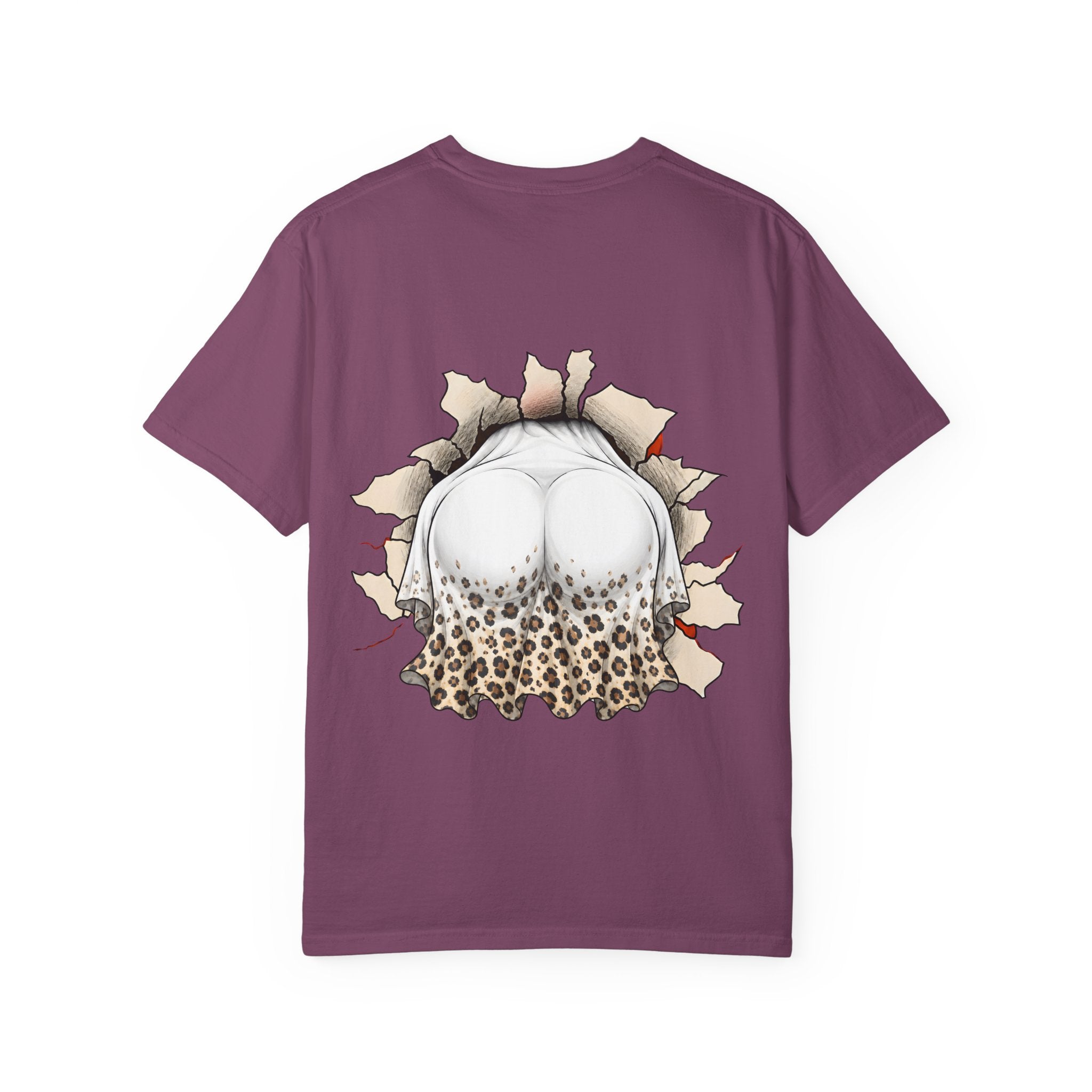 Halloween Gnome T-Shirt Funny Bubblegum Ghost and Leopard Butt Graphic Tee