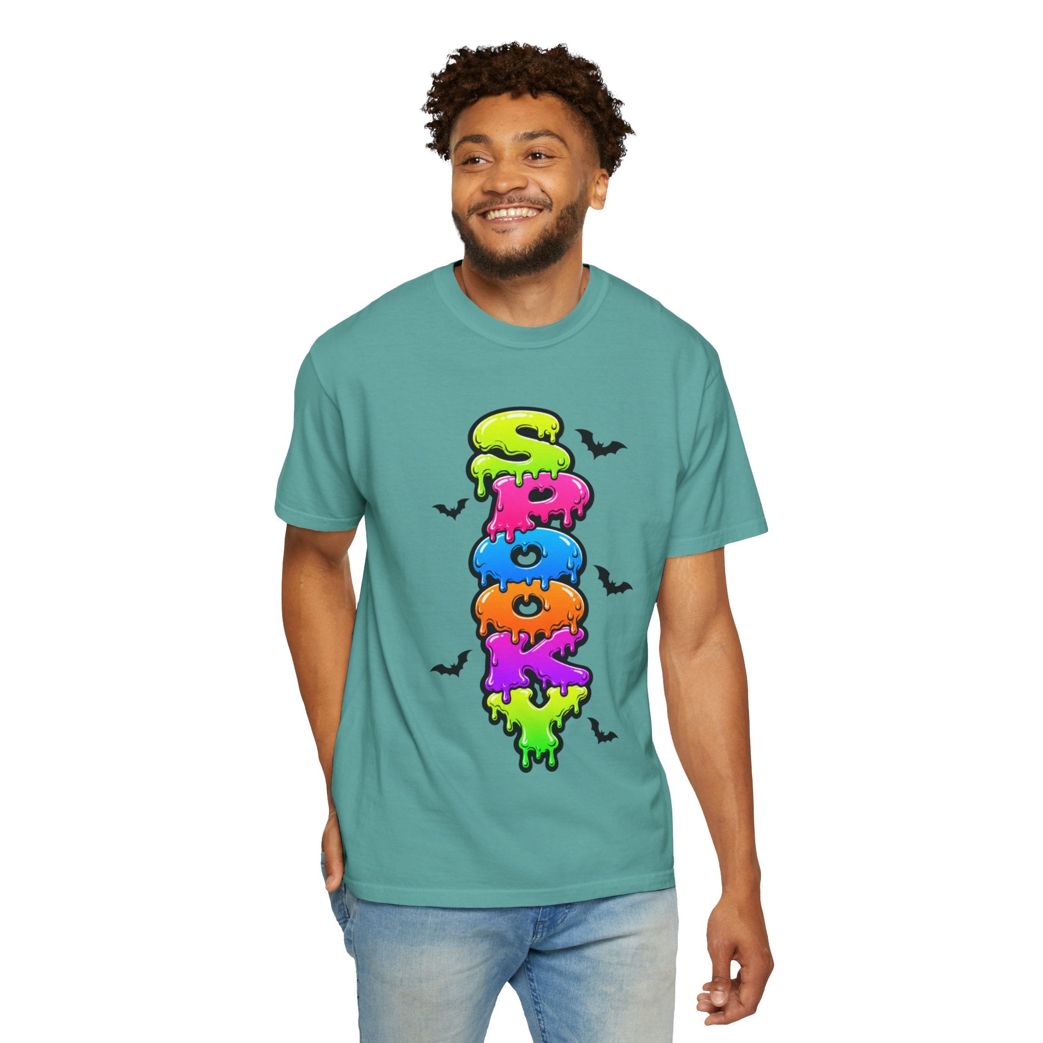 Spooky Colorful Spook Drippy Halloween T Shirt