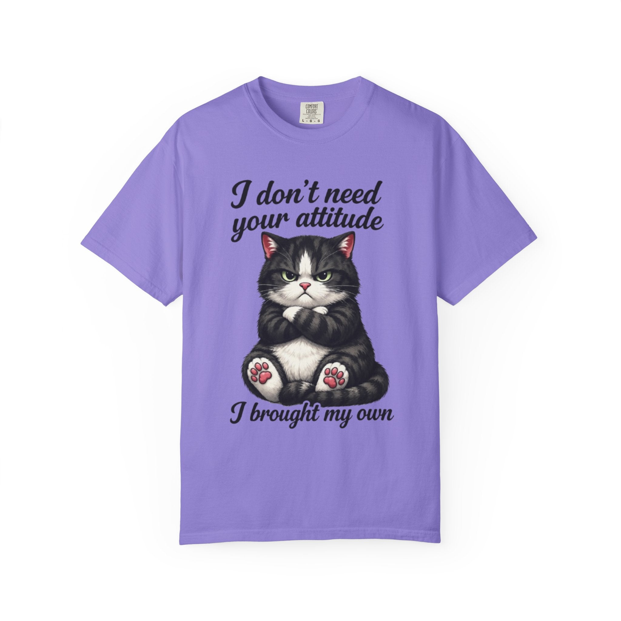Cat Attitude T-Shirt I Don't Need Your Attitude I Brought My Own Funny Cat Tee