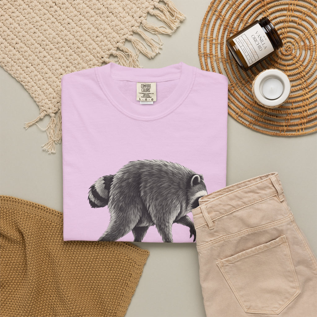 Team Jimothy Raccoon Garment Dyed Tee Shirt Vintage Wildlife Graphic Tee