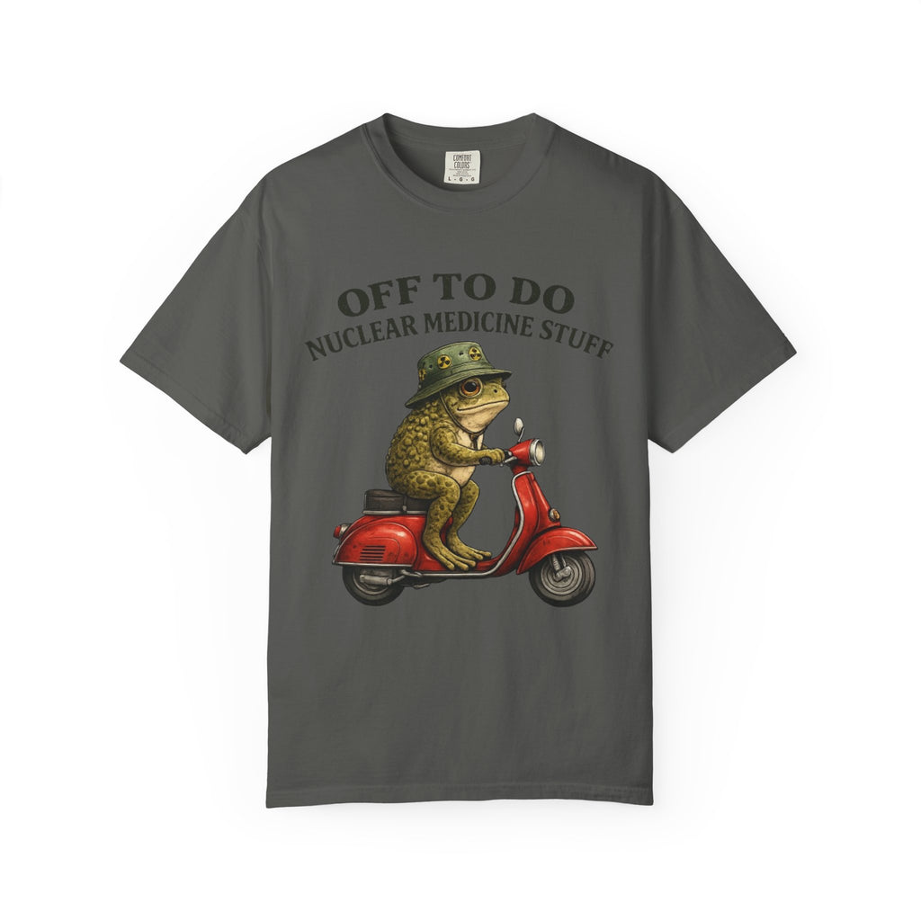 Nuclear Medicine Frog Scooter T-Shirt  Off To Do Nuclear Medicine Stuff