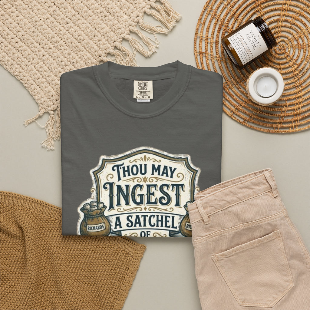 Tee Shirt Thou May Ingest a Satchel of Richards Vintage Apothecary Graphic