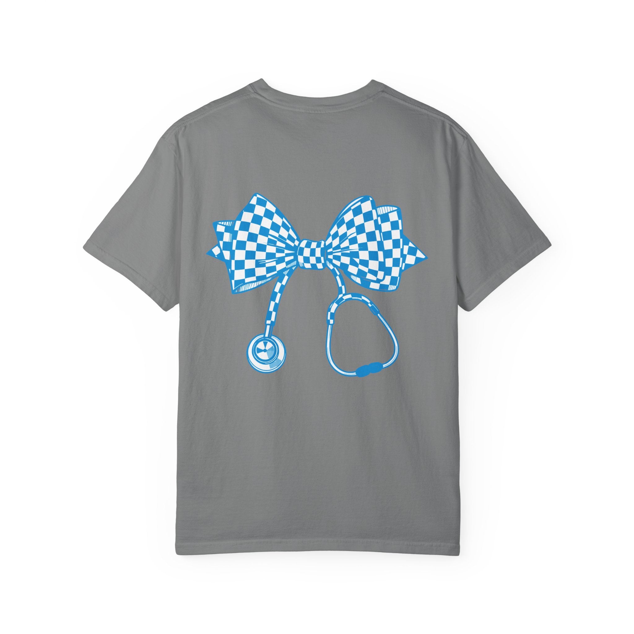 Checkerboard Stethoscope T Shirt Cute Nurse Doctor Medical Tee